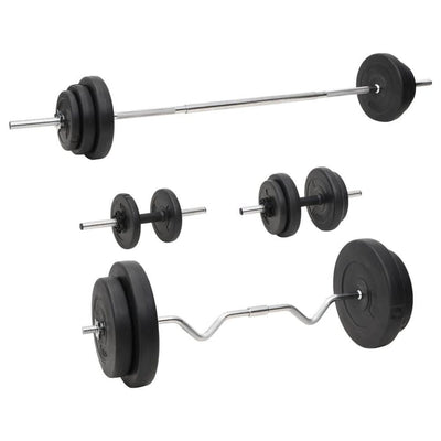 90 kg Barbell and Dumbbell Set with Plates - UK Home Gym Equipment 