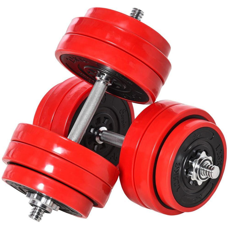 Adjustable 30KGS Barbell & Dumbbell Set for Ergonomic Fitness Exercise in Home Gym - UK Home Gym Equipment 