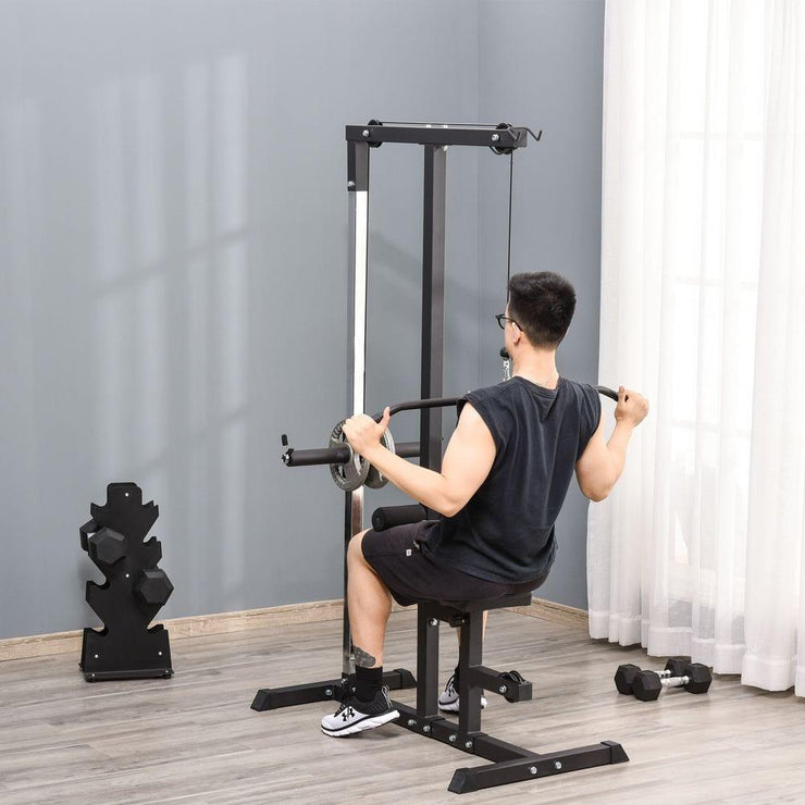 Adjustable Exercise Pulldown Machine Power Tower – HOMCOM - UK Home Gym Equipment 