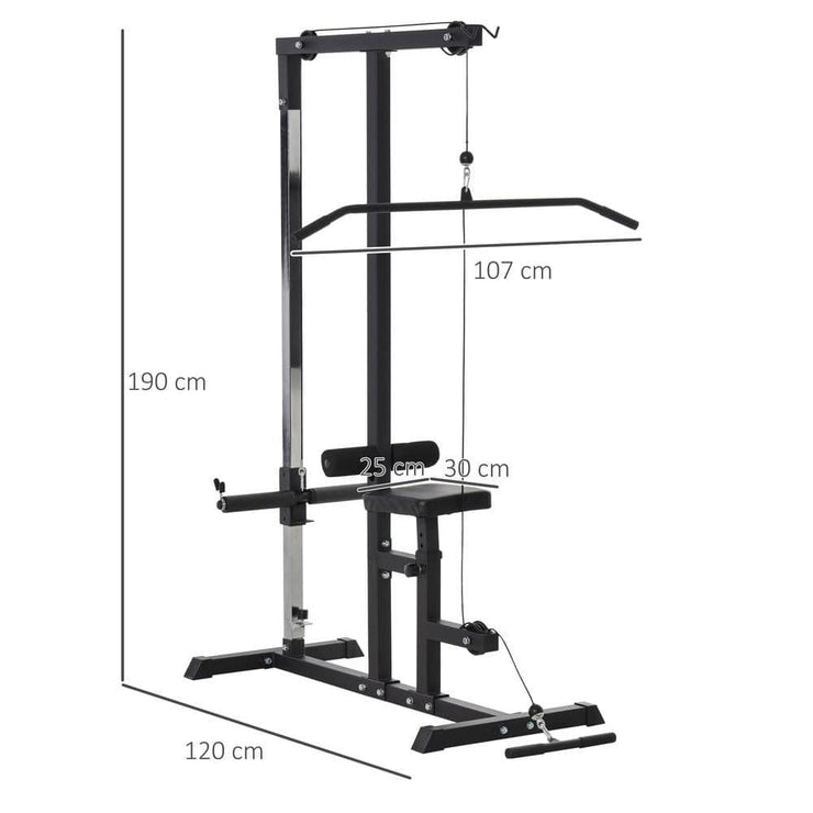 Adjustable Exercise Pulldown Machine Power Tower – HOMCOM - UK Home Gym Equipment 