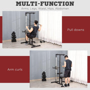 Adjustable Exercise Pulldown Machine Power Tower – HOMCOM - UK Home Gym Equipment 