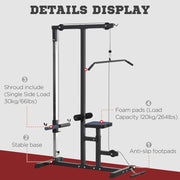 Adjustable Exercise Pulldown Machine Power Tower – HOMCOM - UK Home Gym Equipment 