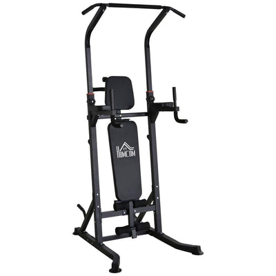 Adjustable Foldable Dip Stand and Multi-Function Fitness Station – HOMCOM - UK Home Gym Equipment 