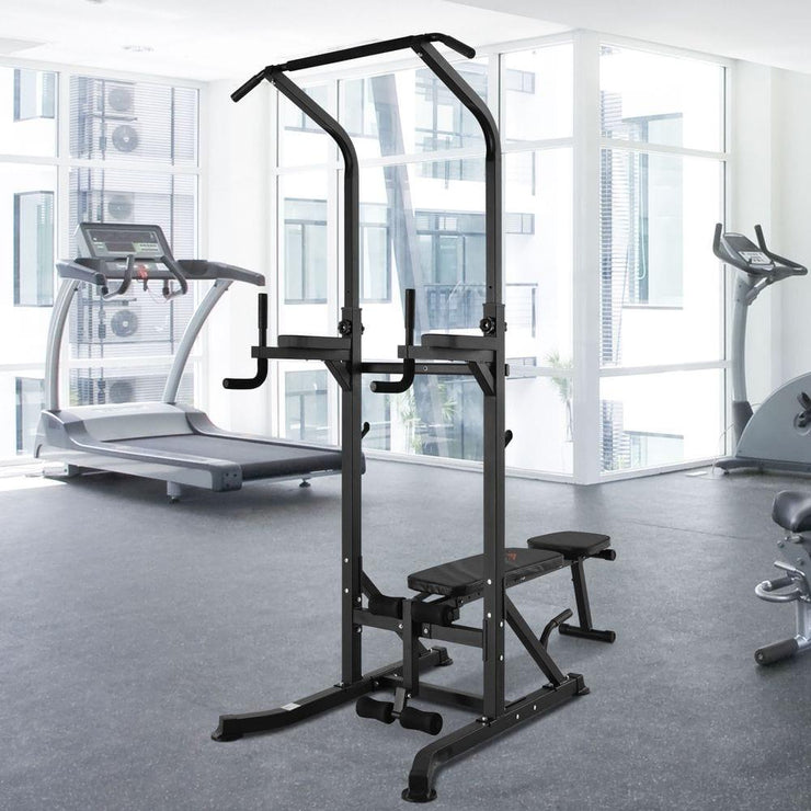 Adjustable Foldable Dip Stand and Multi-Function Fitness Station – HOMCOM - UK Home Gym Equipment 