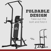 Adjustable Foldable Dip Stand and Multi-Function Fitness Station – HOMCOM - UK Home Gym Equipment 