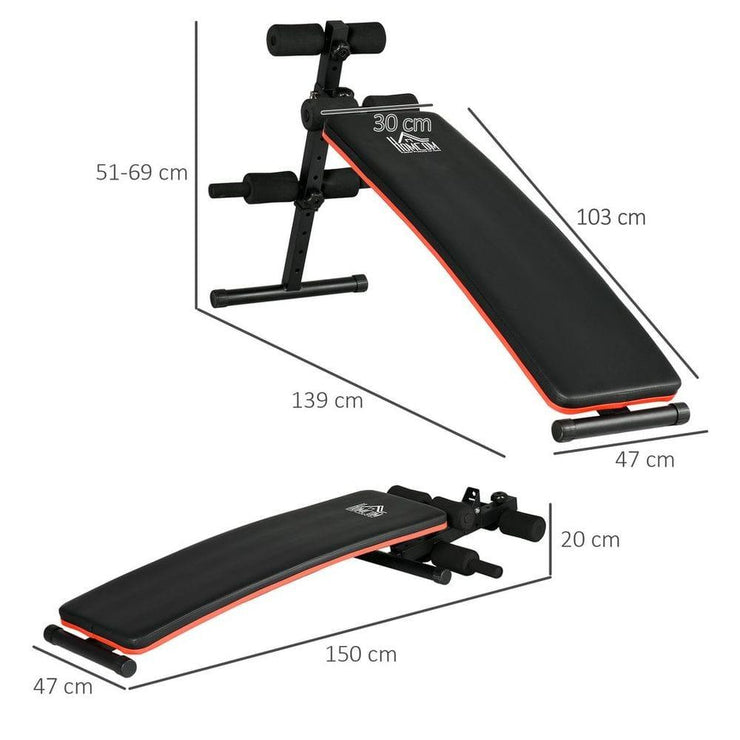 Adjustable Foldable Sit Up Bench for Core Workout Training – Home Gym - UK Home Gym Equipment 