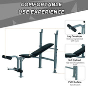 Adjustable Multi Gym Weight Bench with Barbell Stand – HOMCOM - UK Home Gym Equipment 