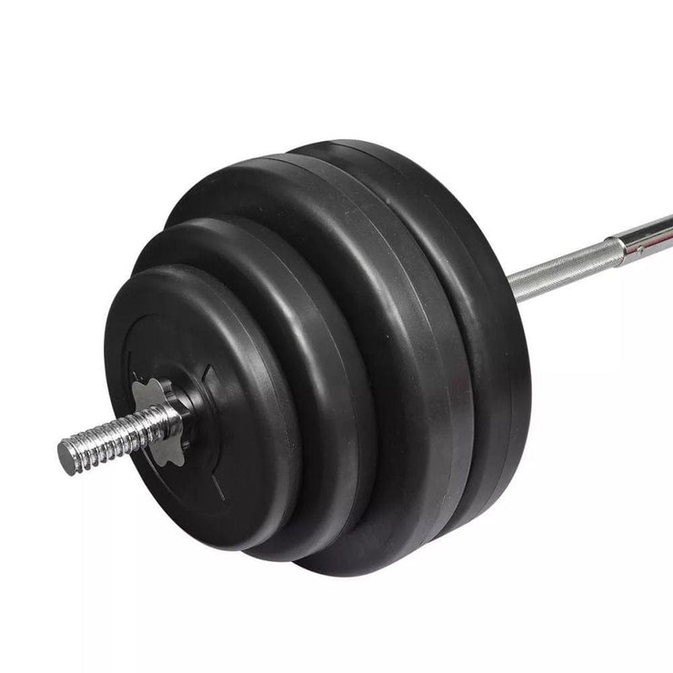 Barbell with Plates Set 60 kg UK Home Gym Equipment