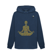 Navy Blue Emoji Fitness Cotton Hoodie