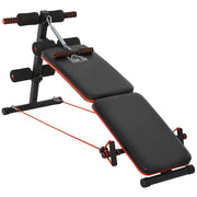 Foldable Sit-Up Bench for Core Workouts – HOMCOM (Black) - UK Home Gym Equipment 