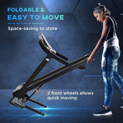 Folding 12km/h Electric Treadmill Running Machine Incline LED Display HOMCOM - UK Home Gym Equipment 