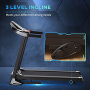 Folding 12km/h Electric Treadmill Running Machine Incline LED Display HOMCOM - UK Home Gym Equipment 