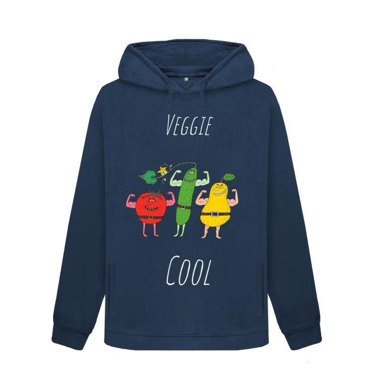 Navy Blue Veggie Cool Sweat fitness Hoodie