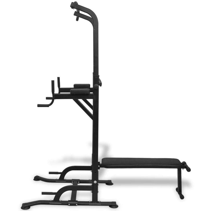 Multi-Functional Power Tower with Sit-Up Bench - UK Home Gym Equipment 