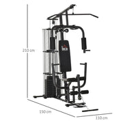 Multifunctional Home Gym Weight Training Station – HOMCOM Fitness Strength Machine - UK Home Gym Equipment 