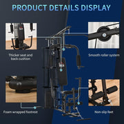 Multifunctional Home Gym Weight Training Station – HOMCOM Fitness Strength Machine - UK Home Gym Equipment 