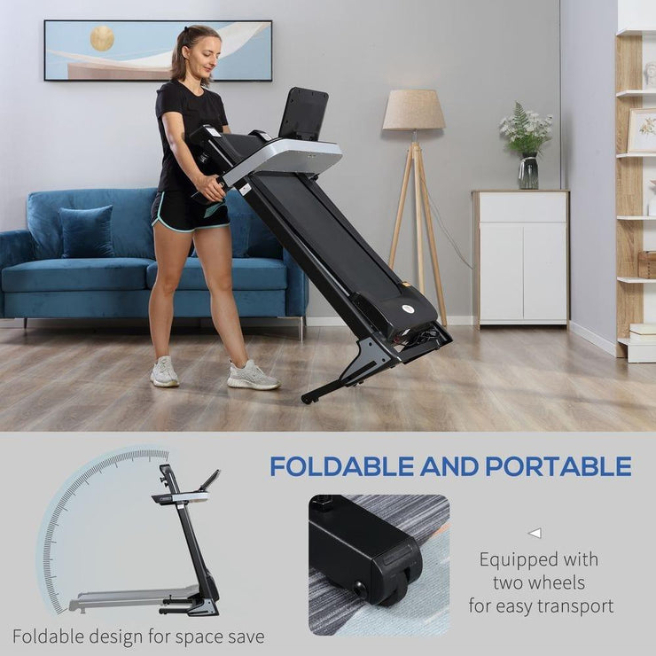 PowerFit Pro: 500W Folding Treadmill with Preset Programs - HOMCOM - UK Home Gym Equipment 