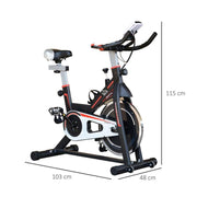 ProFit 8kg Flywheel Cardio Exercise Bike with Adjustable Resistance and LCD Monitor - UK Home Gym Equipment 