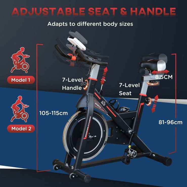 ProFit 8kg Flywheel Cardio Exercise Bike with Adjustable Resistance and LCD Monitor - UK Home Gym Equipment 