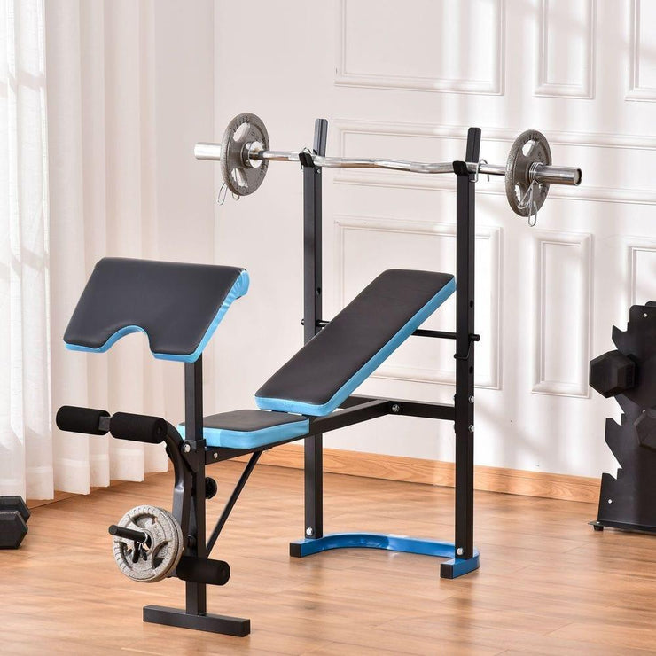 ProFlex Adjustable Weight Bench with Leg Developer and Barbell Rack - Home Gym - UK Home Gym Equipment 