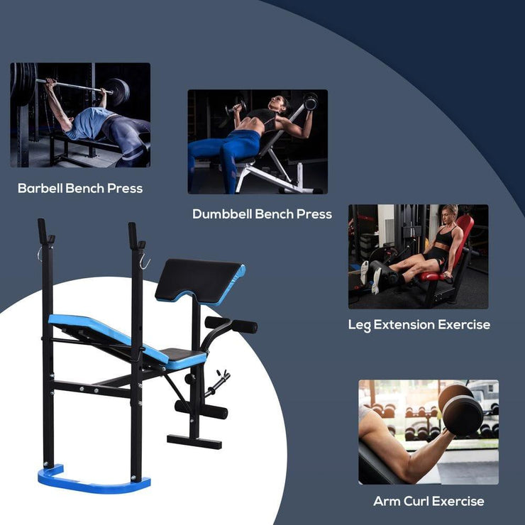 ProFlex Adjustable Weight Bench with Leg Developer and Barbell Rack - Home Gym - UK Home Gym Equipment 