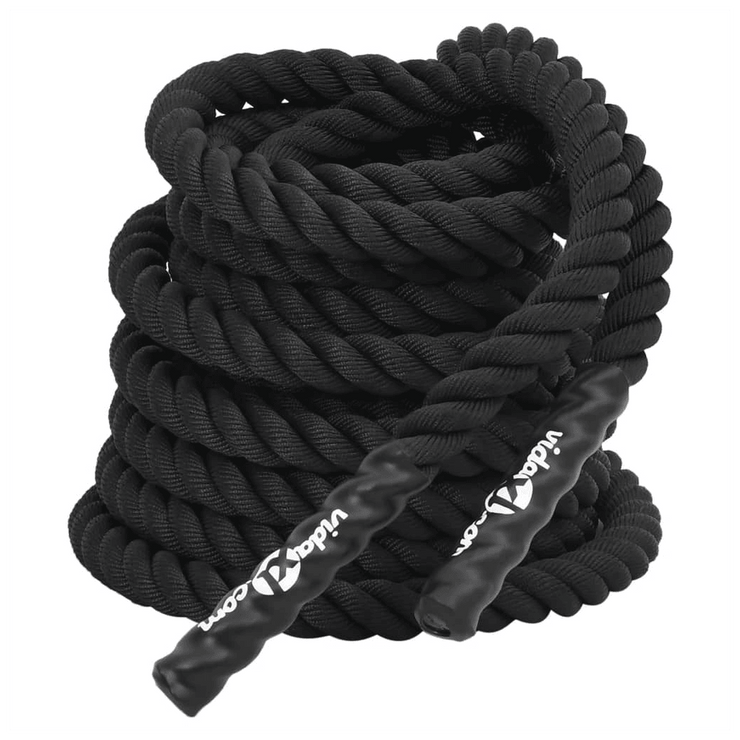 ProForce Battle Rope - 12m, 9kg, Black Polyester - UK Home Gym Equipment 