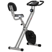 ProRide Foldable Magnetic Resistance Exercise Bike with LCD Display - Grey - UK Home Gym Equipment 