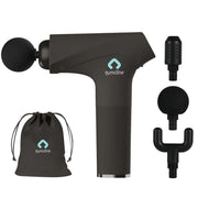 TheraWave Compact Massage Gun with 1500mAh Battery & 3 Speed Modes - Grey - UK Home Gym Equipment 