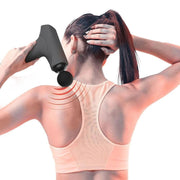 TheraWave Compact Massage Gun with 1500mAh Battery & 3 Speed Modes - Grey - UK Home Gym Equipment 