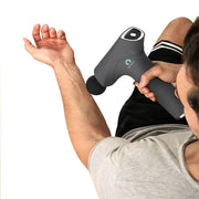 TheraWave Compact Massage Gun with 1500mAh Battery & 3 Speed Modes - Grey - UK Home Gym Equipment 