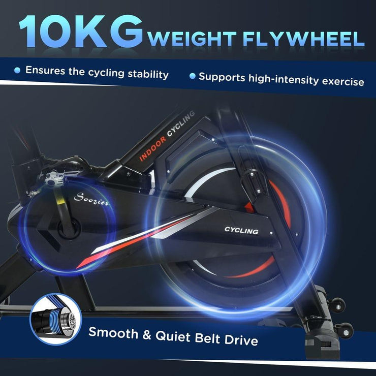 Ultimate Indoor Cycling Bike: HOMCOM 10kg Flywheel Exercise Bike - UK Home Gym Equipment 