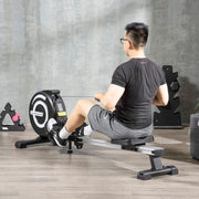 Ultimate Rowing Machine: Adjustable Magnetic Resistance, LCD Monitor - HOMCOM - UK Home Gym Equipment 