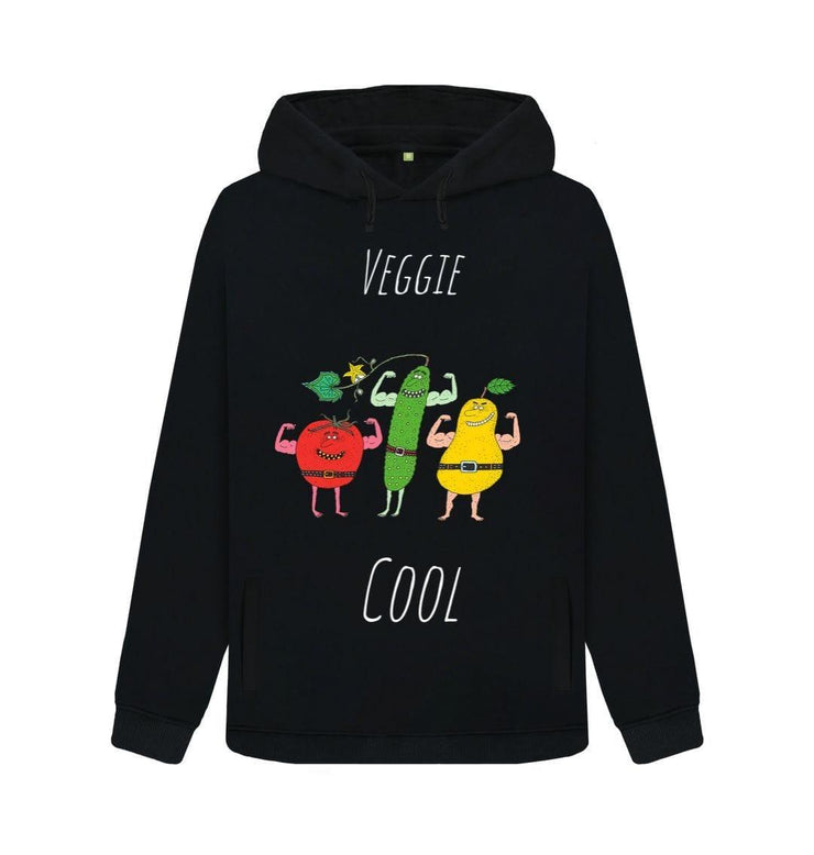 Black Veggie Cool Sweat fitness Hoodie