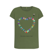 Khaki Heart Of Workout Fitness T-Shirt