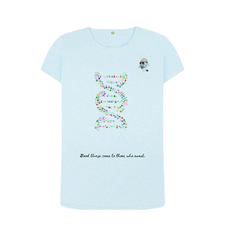 Light Blue Sweat Girl Cotton T-Shirt