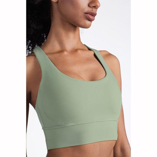 Breathable Solid Fitness Sports Bra - UK Home Gym Equipment 