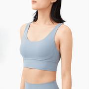 Breathable Solid Fitness Sports Bra - UK Home Gym Equipment 