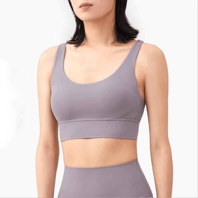 Breathable Solid Fitness Sports Bra - UK Home Gym Equipment 