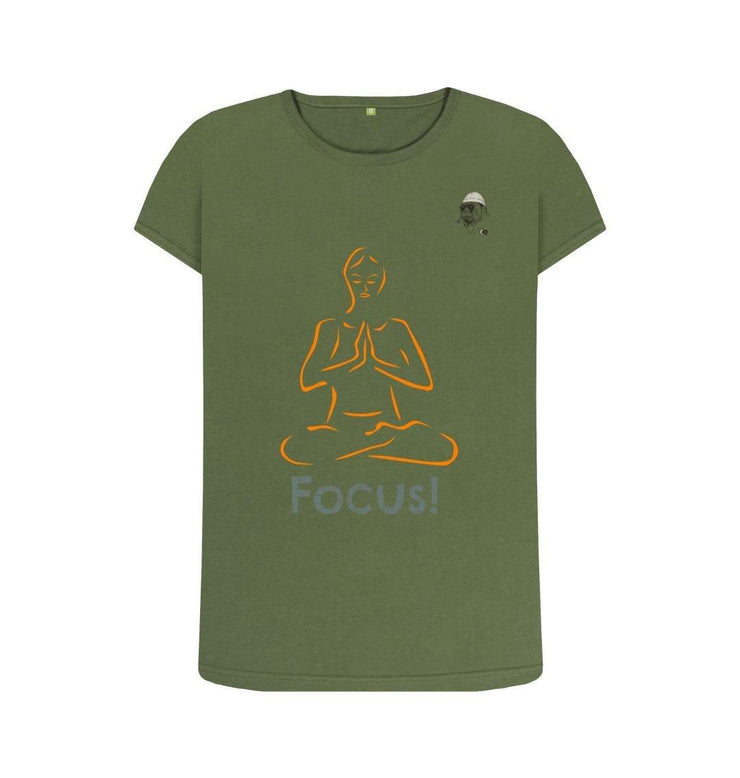 Khaki Focus Casual Gym T-Shirt