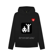 Black Keep `Your Heart Going! Fitness Casual Hoodie