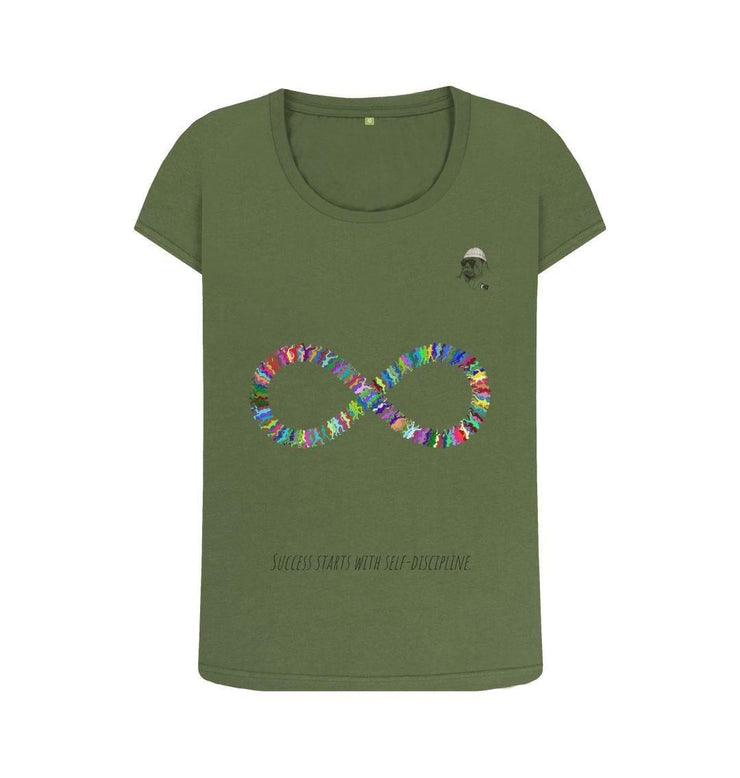 Khaki Self-Discipline Cotton T-Shirt