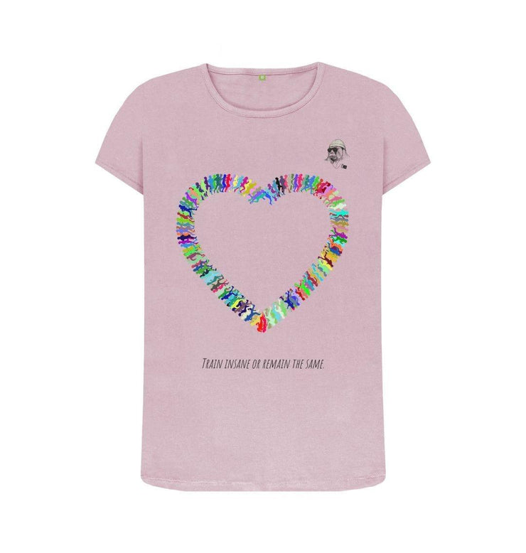 Mauve Heart Of Workout Fitness T-Shirt